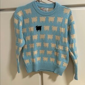 Rowing Blazers Warm & Wonderful Diana Blue Sheep Sweater